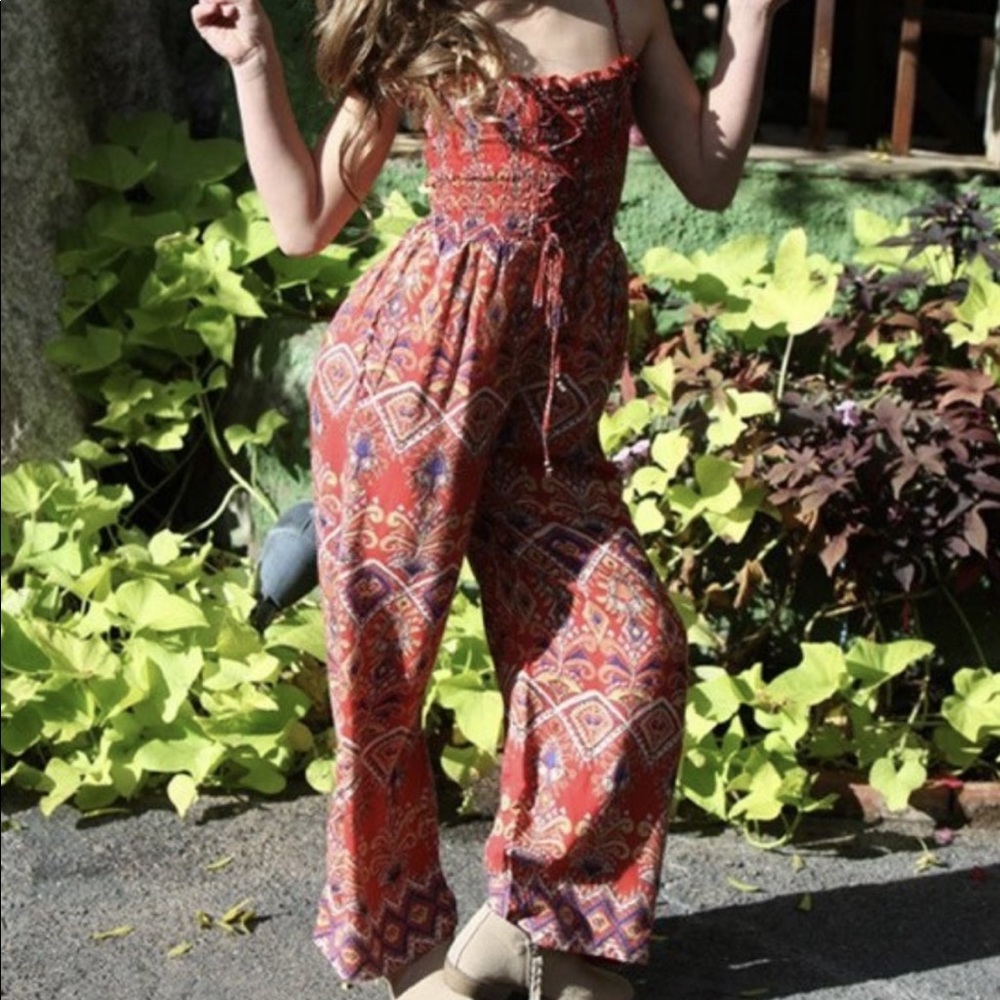 Children’s smocked jumpsuit